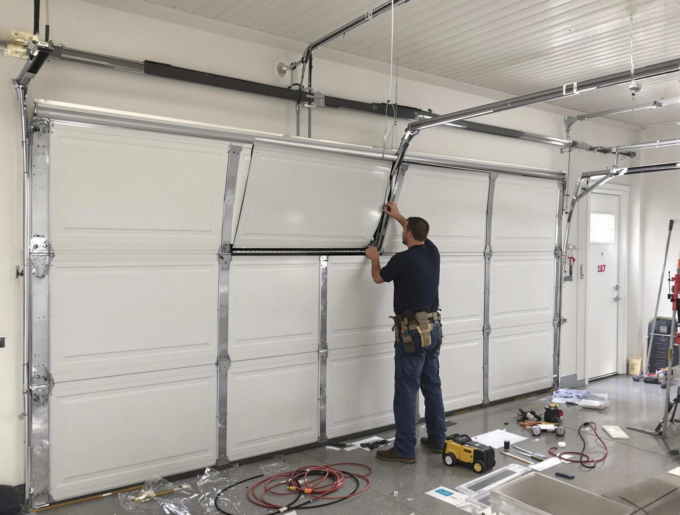 Garage Door Section Replacement in Mountain Green