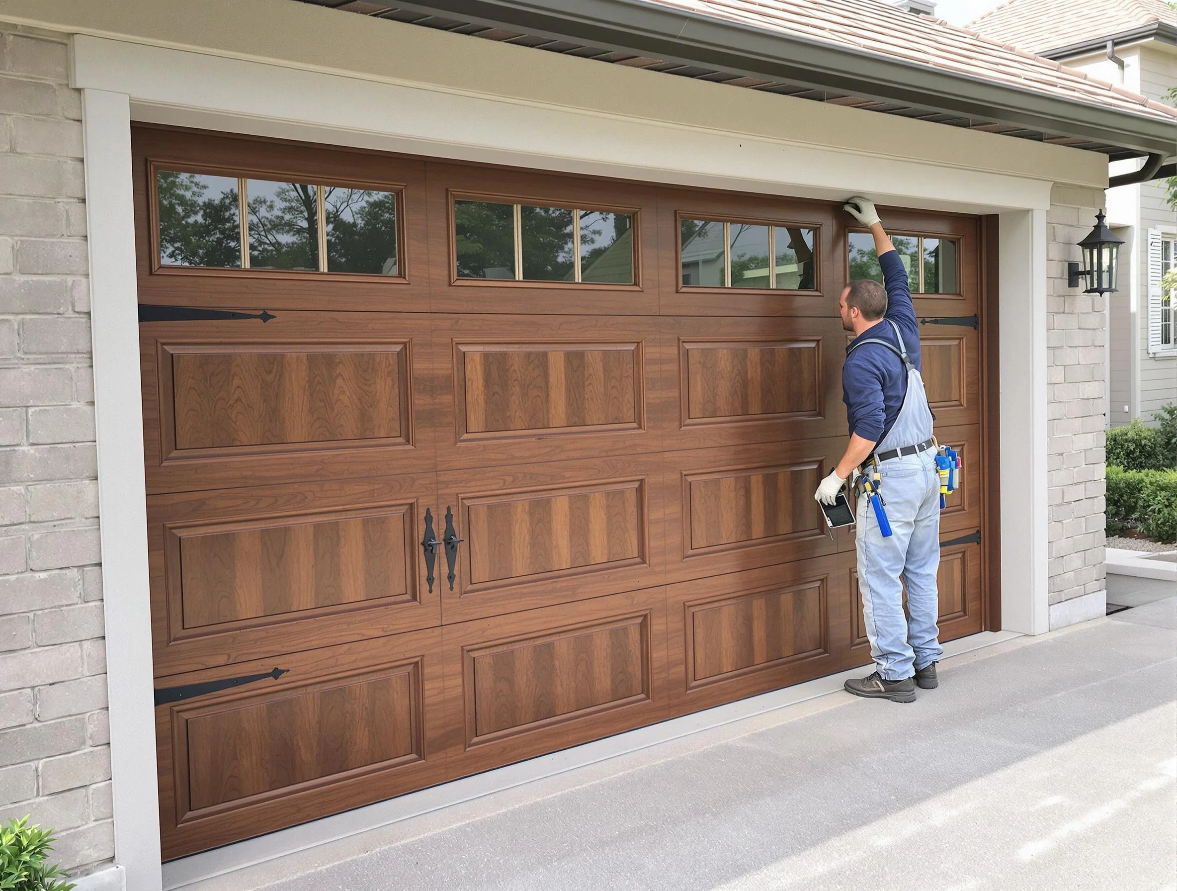 Custom garage door showcase by Mountain Green Garage Door Repair in Mountain Green